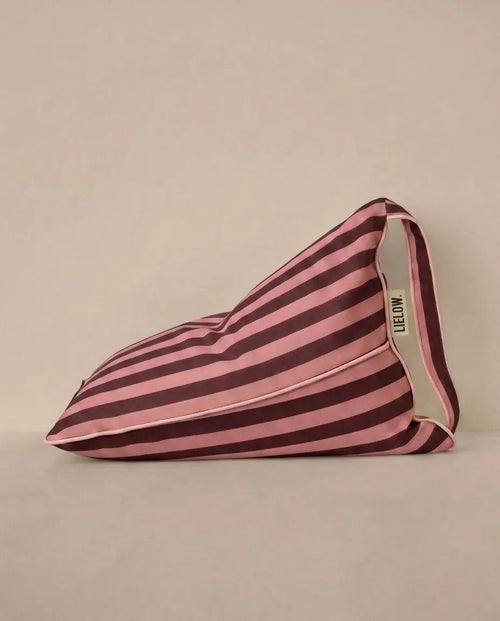 LIELOW East Hampton — berry and pink striped bag-chair