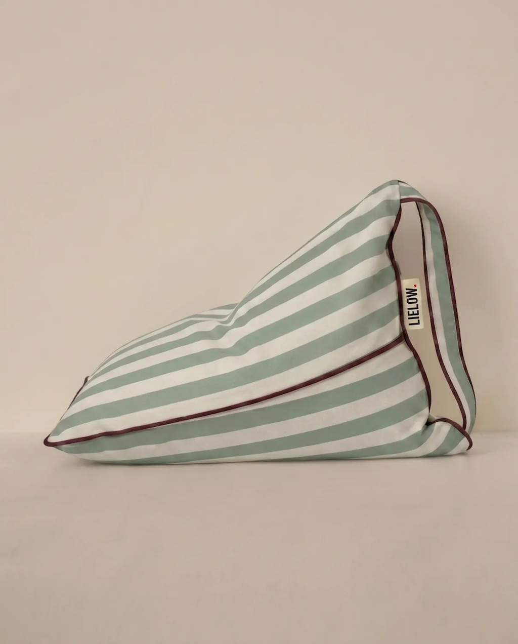 LIELOW Tribeca — sage on cream striped bag-chair